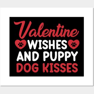 Valentine Wishes and Puppy Dog Kisses, Valentine Day Posters and Art